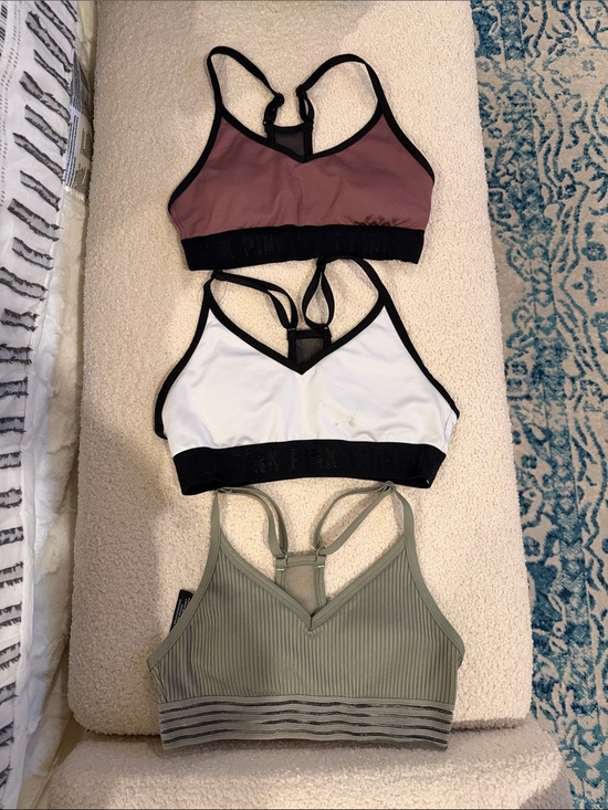 PINK Victoria's Secret Other - PINK Victoria's Secret 3-Pack Seamless Bralettes - Mauve, White & Sage
